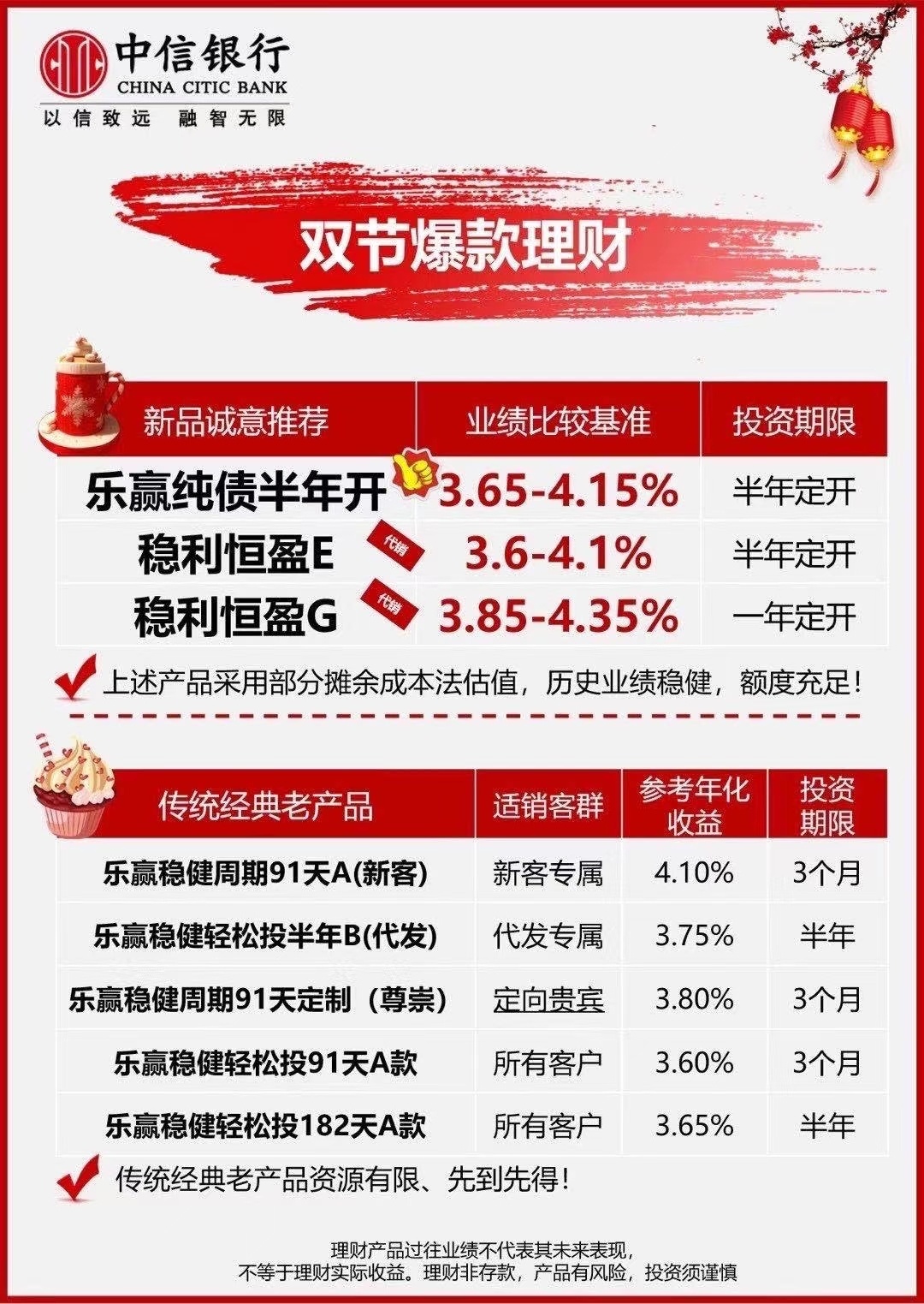 中信银行双节爆款理财关注一下
