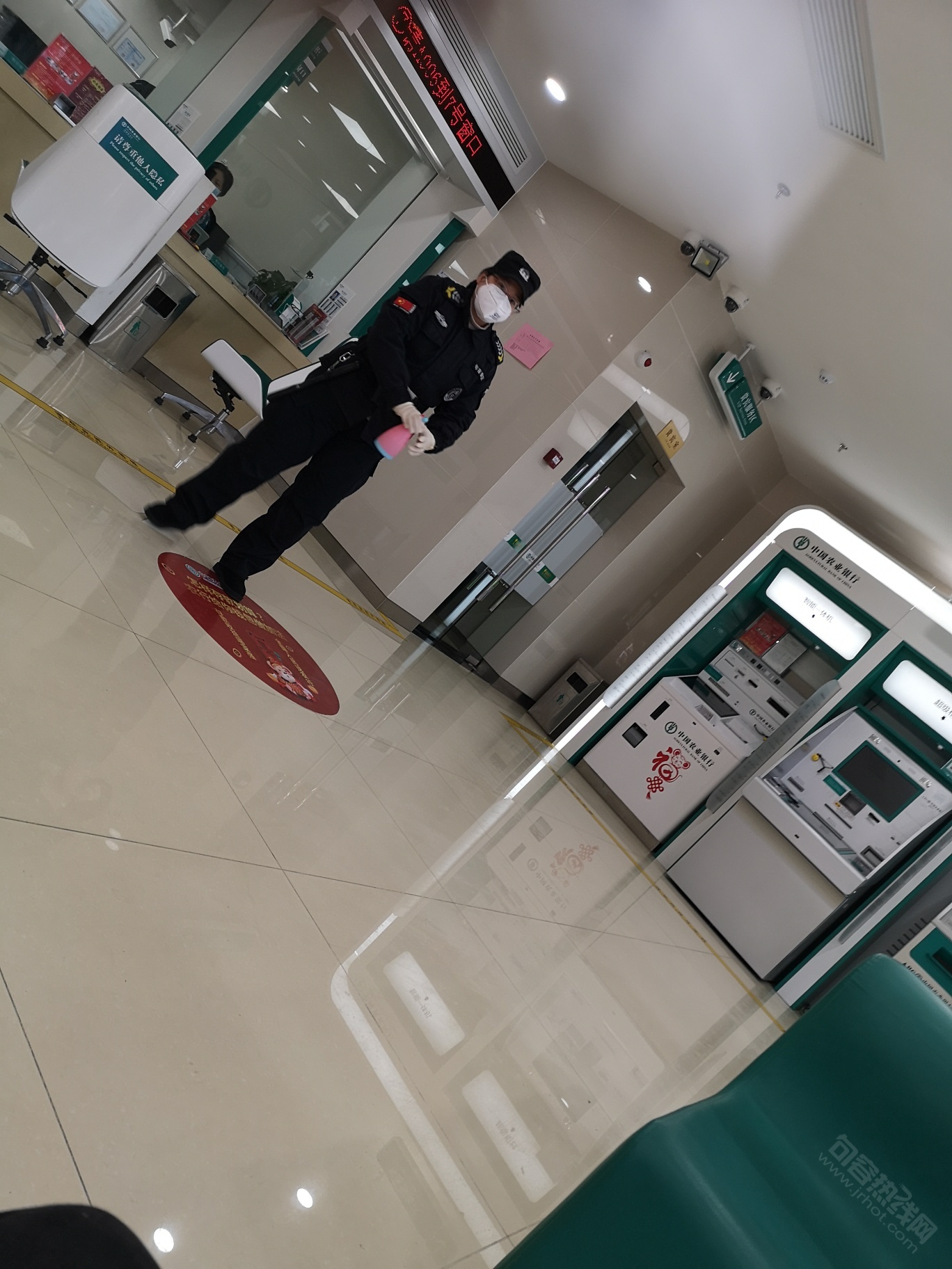 农业银行自动取款机已消毒